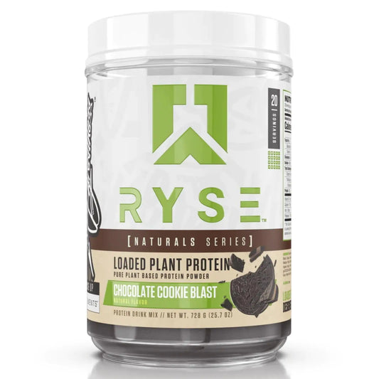 RYSE Naturals Series Loaded Plant Protein | 20g Protein from Pea Chickpea & Barley Rice | Zero Artificial Colors Flavors or Sweeteners | 20 Servings (Chocolate Cookie Blast)